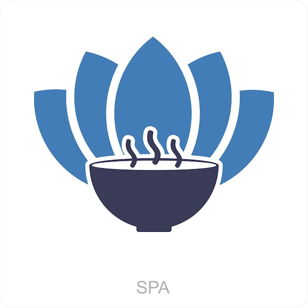 SPA andf flora icon concept