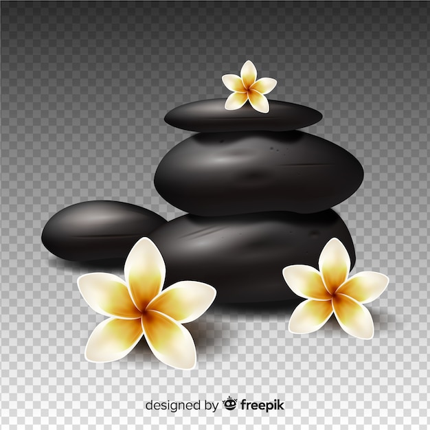 Spa background stones realistic style