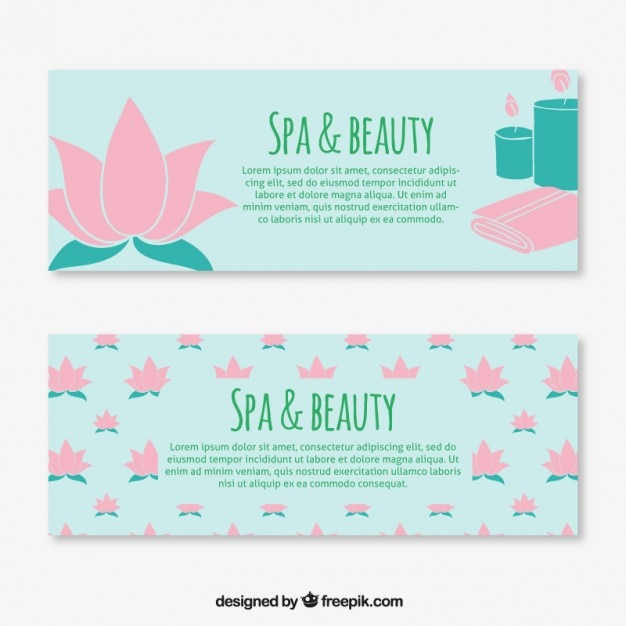 Vector spa and beauty banners