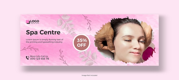 Spa and beauty Facebook cover design template