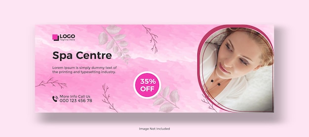 Spa and beauty Facebook cover design template