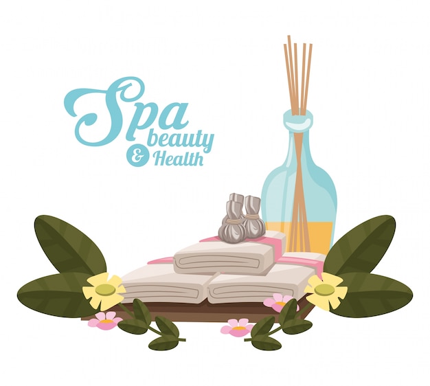 Spa beauty and health towel compress aroma