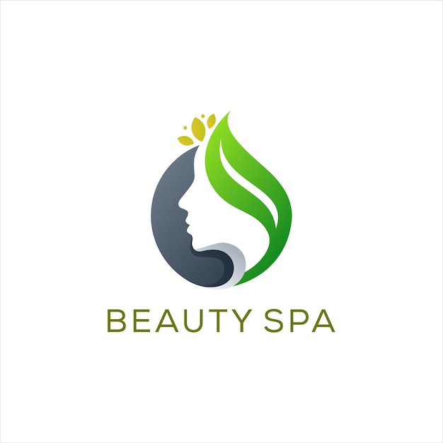 Spa beauty lady logo design