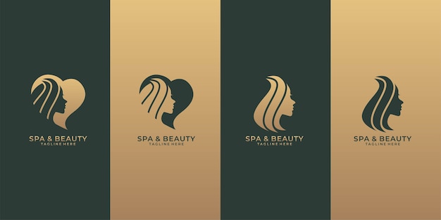 Spa and beauty logo  set