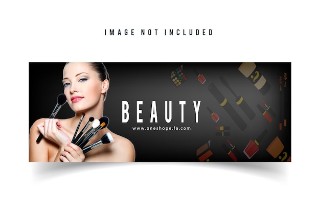 Spa beauty make-up sociale media voorbladsjabloon