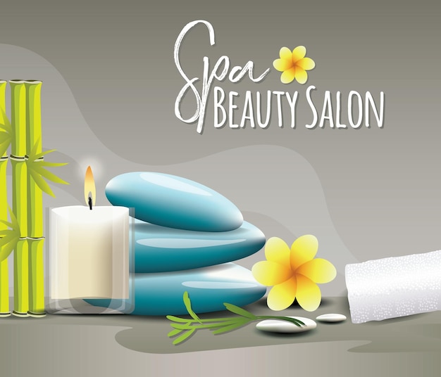 Spa beauty salon ad vector banner