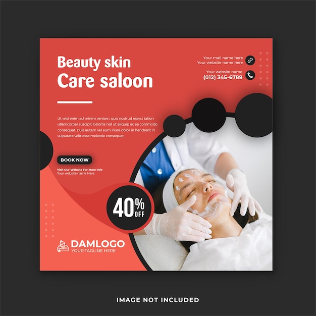 Spa and beauty salon Instagram post template