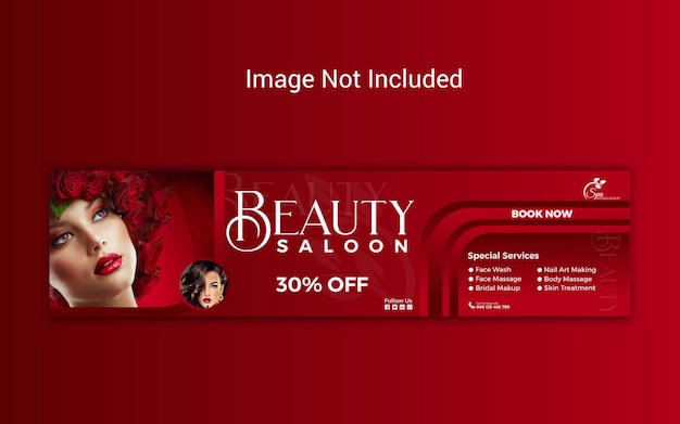 Vector spa and beauty salon linkdin social media template design