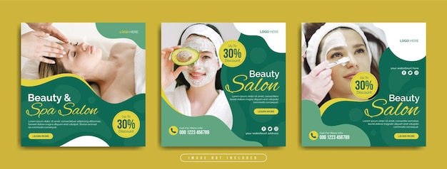 Spa and beauty salon social media post or web banner