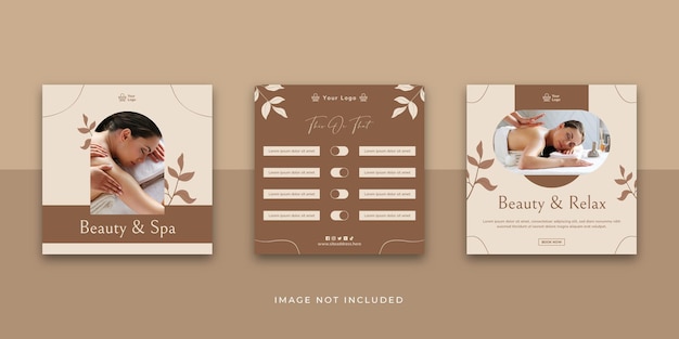 Spa and Beauty Social Media Post Template