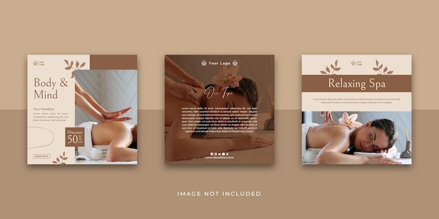 Vector spa and beauty social media post template