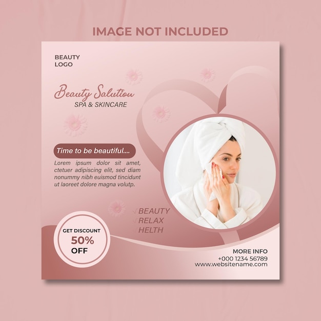 Vector spa beauty social media posttemplate