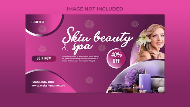 Vector spa beauty web bannertemplate