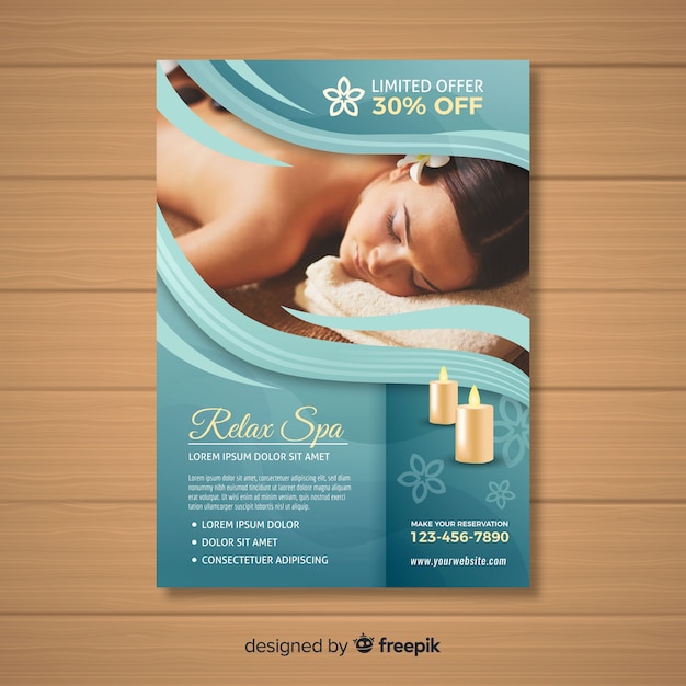 Vettore brochure spa