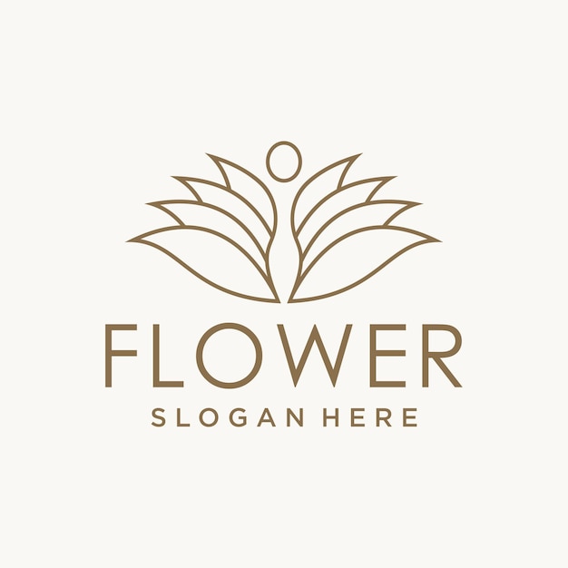 Spa business logo lotus Flower icon design Vector