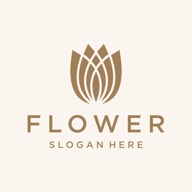 スパビジネスロゴ蓮花アイコンデザインベクトル