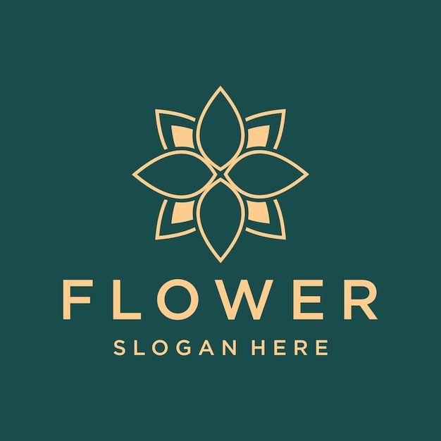 Vector spa business logo lotus flower icon design vector