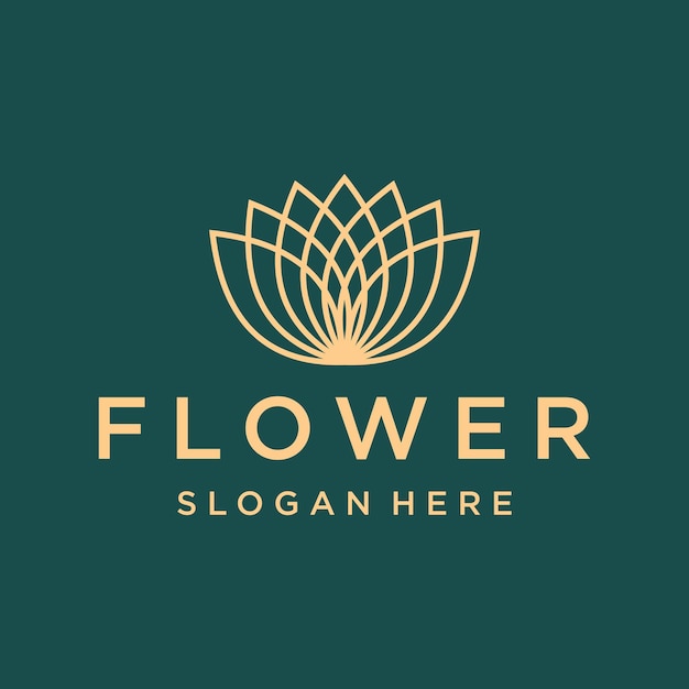 Spa business logo lotus Flower icon design Vector