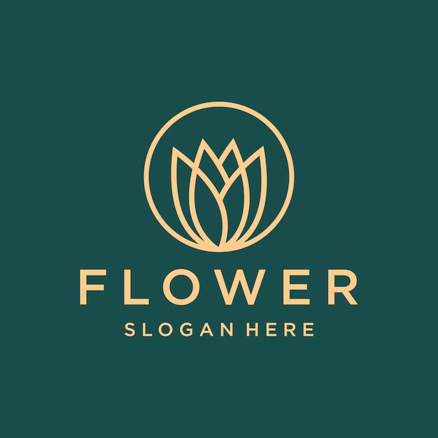 Spa business logo lotus flower icon design vector