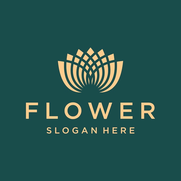 Spa business logo lotus flower icon design vector