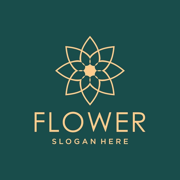 Spa business logo lotus Flower icon design Vector