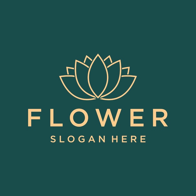 Spa business logo lotus Flower icon design Vector