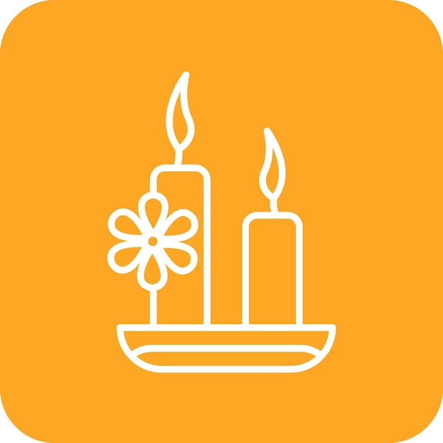 Spa Candle icon vector image Can be used for Spa