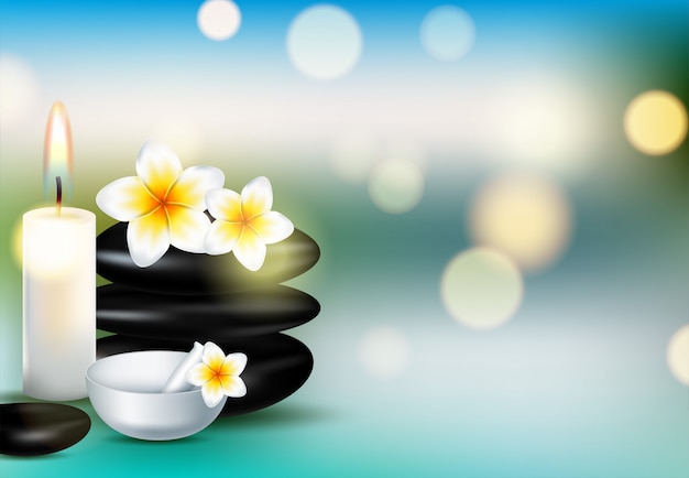 Vector spa concept background, healthcare and beauty