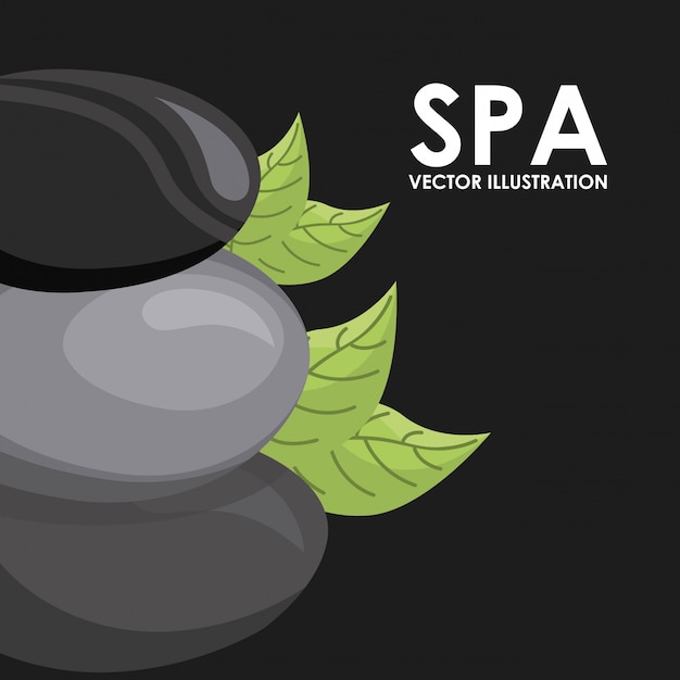 Spa design over black background vector illustration