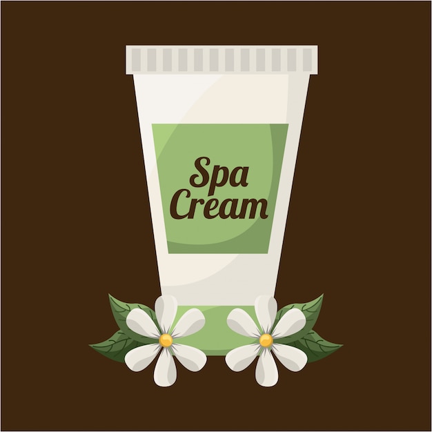 Spa design over brown background vector illustration