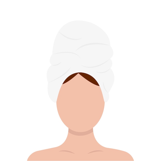 Vector spa. een vrouw met een handdoek. vector illustratie