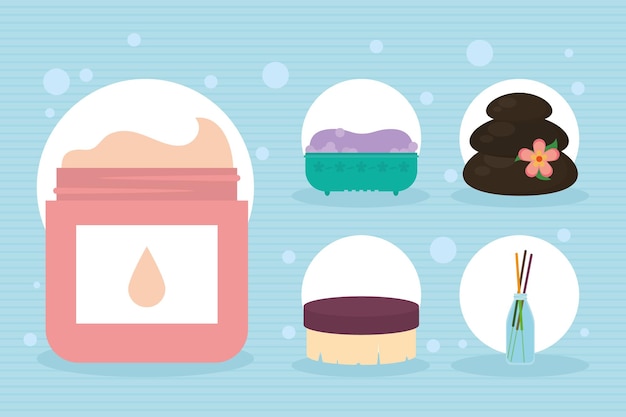 Spa elements icon set design