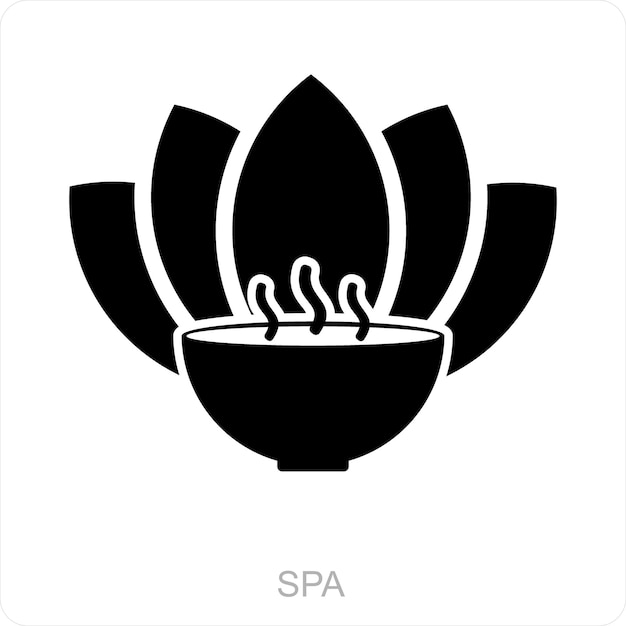 SPA en flora pictogram concept