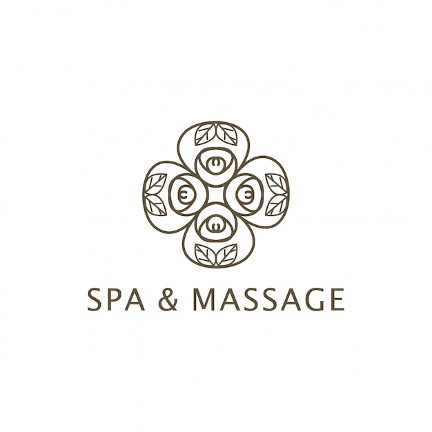 Spa en massage logo-ontwerp