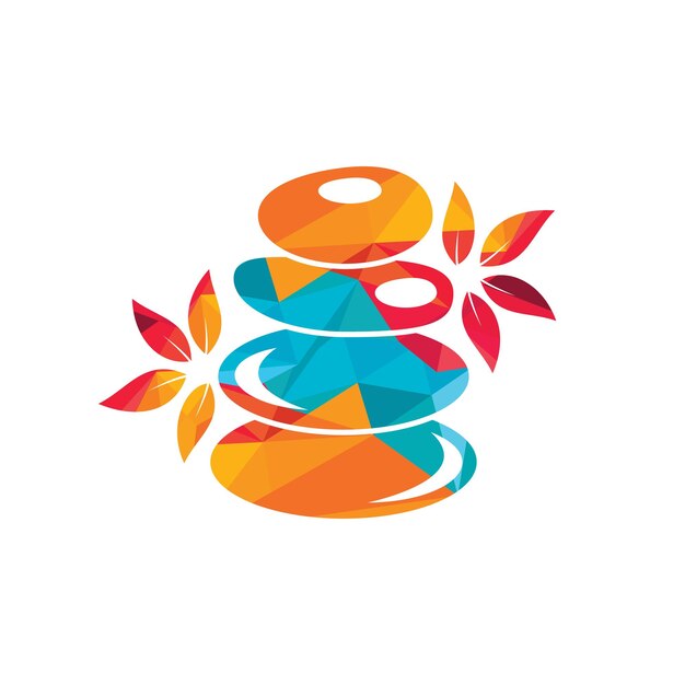 Spa en meditatie vector logo ontwerp