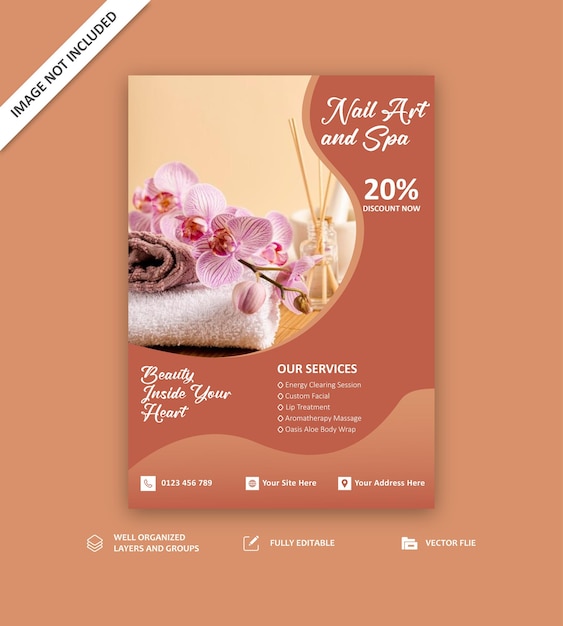 Spa Flyer Template for Beauty and Wellness Services