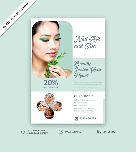 Spa Flyer Template for Beauty and Wellness Services