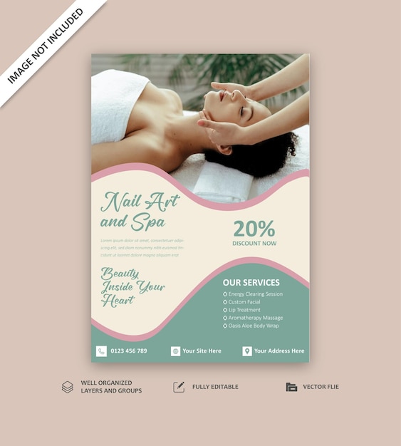 Spa Flyer Template for Beauty and Wellness Services