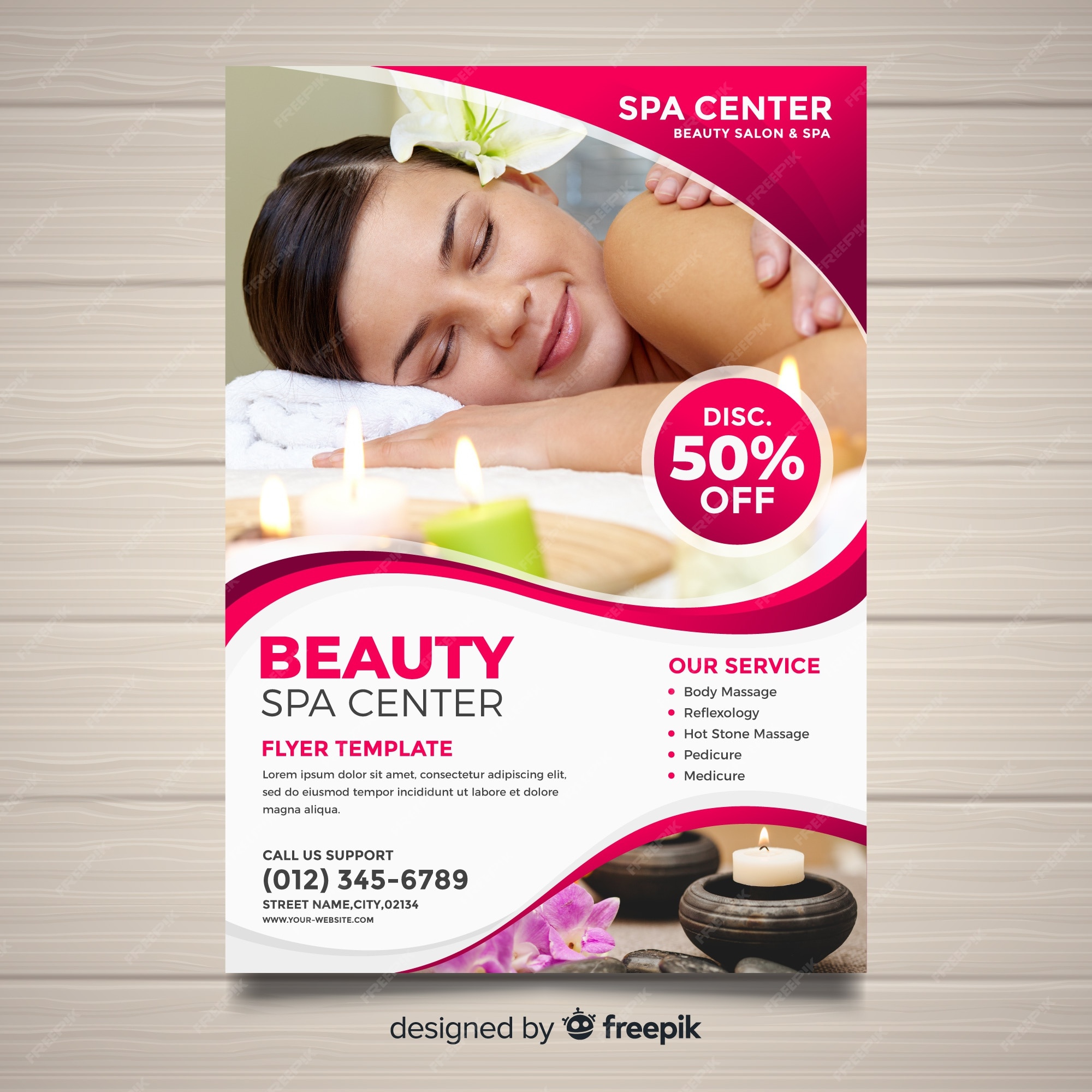 Premium Vector Spa Flyer Template