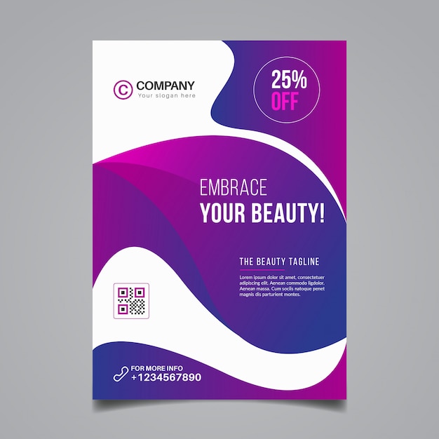 Vector spa flyer template