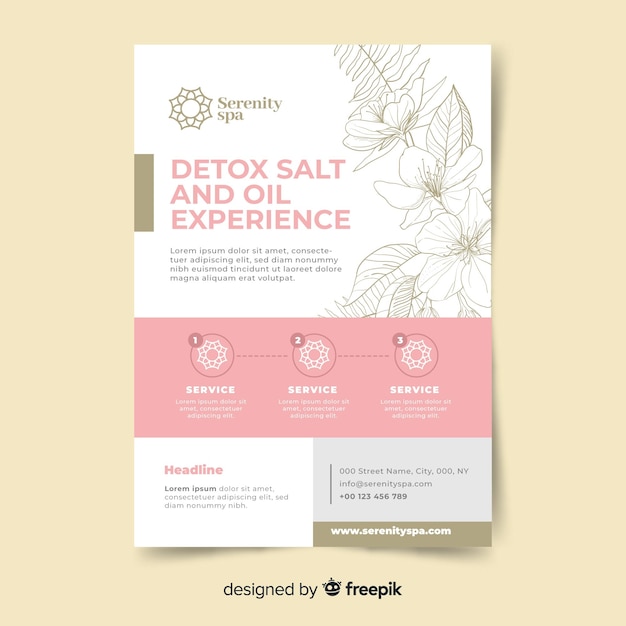 Vector spa flyer