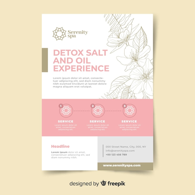 Vector spa flyer