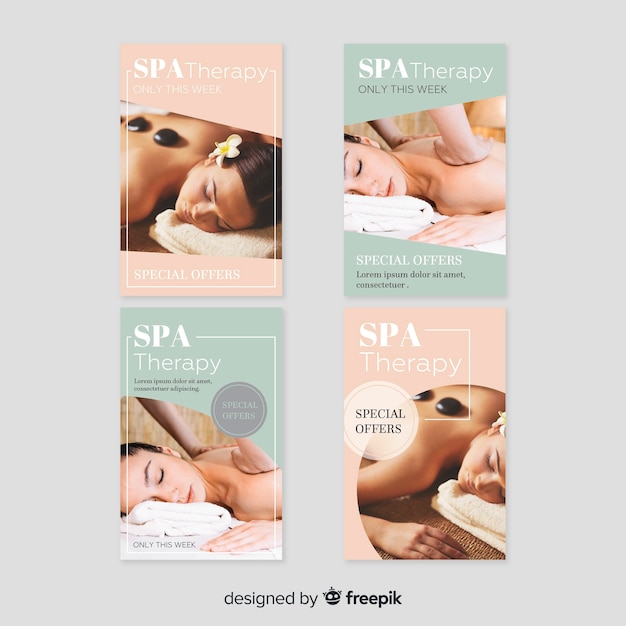 Spa instagram stories template