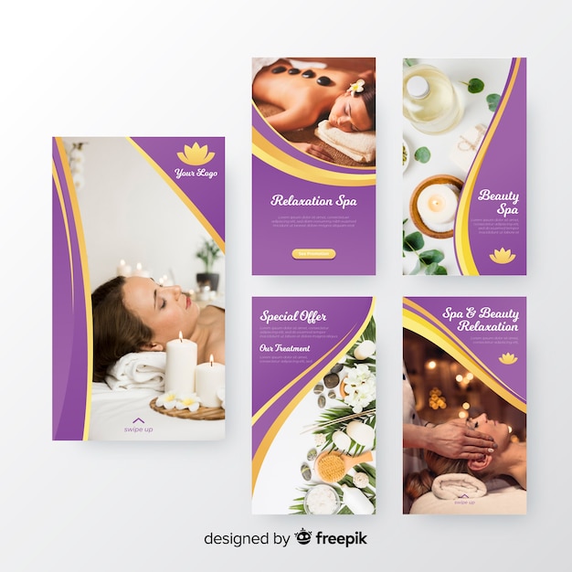 spa instagram stories template