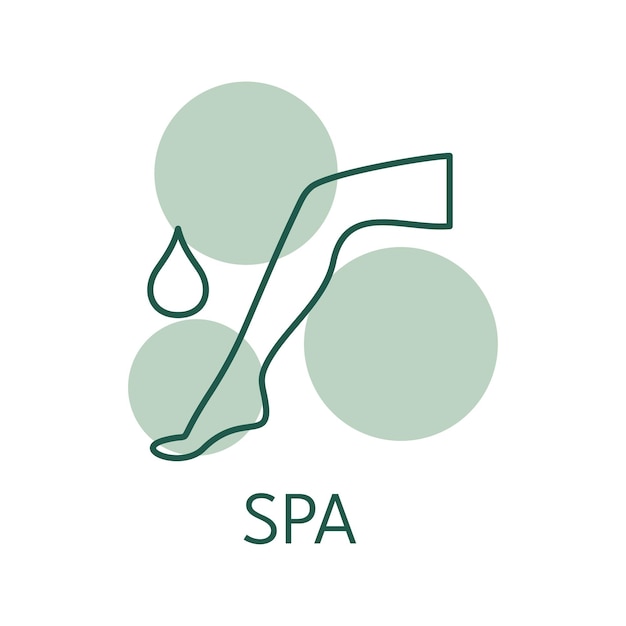 Vector spa kleur icoon logo stijl