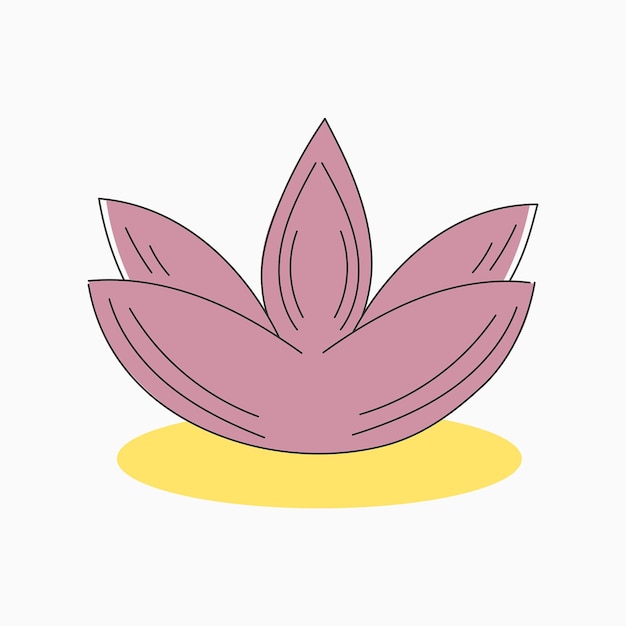 Vector spa lotus flower illustration