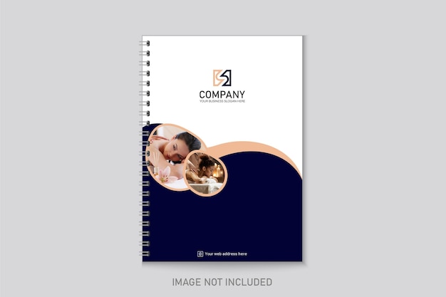 Spa massage creative Notebook cover design template. Layout set for covers of books,reports,