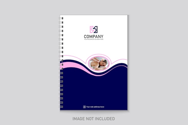 Spa massage creative Notebook cover design template.