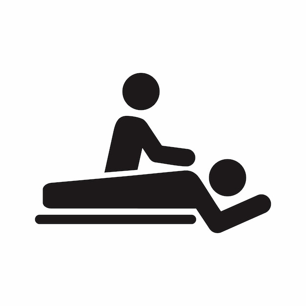 spa massage icon illustration flat style