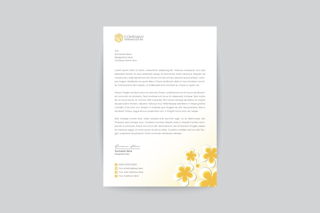 Vector spa massage letterhead template